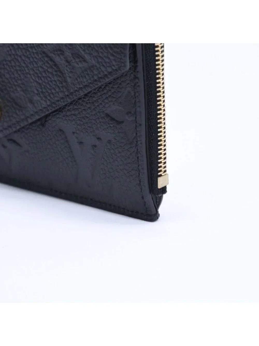 Louis Vuitton Wallet Coin Purse Card Case Porte Cartes Recto Verso Black Gold